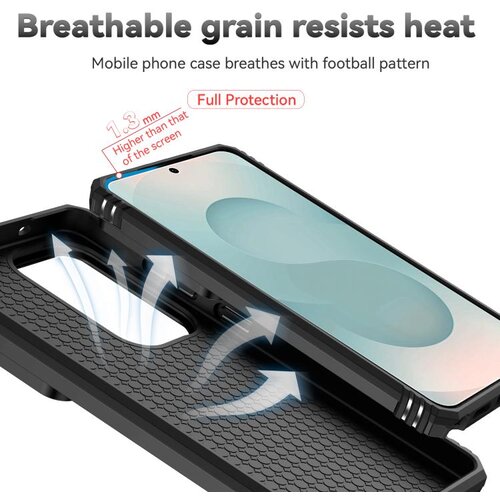 SUNSKY Hybrid Armor ovitek za Samsung S26 Ultra, Črn Slike