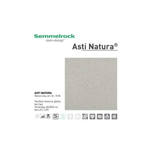 Semmelrock ASTI NATURA 60X30X5 NATURA SIVA -7418 Slike