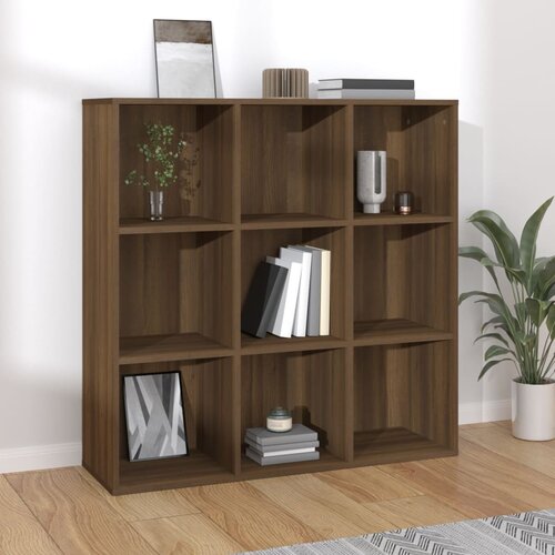VidaXL knjižna omara rjav hrast 98x30x98 cm Slike