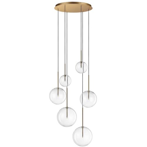 Ideal Lux led luster na sajli equinoxe 6xG4/2W/230V prečnik 65 cm mesing/proziran Cene