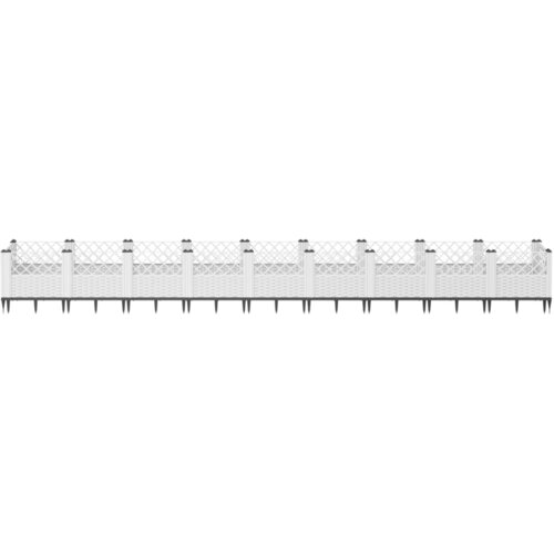  Vrtna sadilica s klinovima bijela 363,5 x 43,5 x 43,5 cm PP Slike