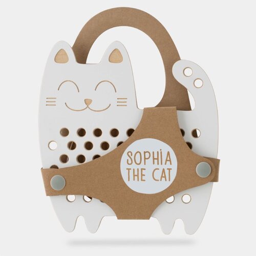 Milin Big Wooden Lacing Toy Cat Sophia aktivnostna igrača 17 cm x 16 cm x 0,7 cm 1 kos Cene