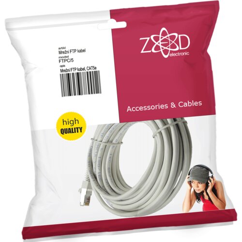 Zed Electronic omrežni FTP kabel, CAT5E, 5 met - FTPC/5 Cene