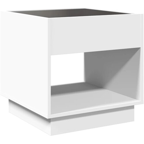  Noćni ormarić s beskonačnim LED svjetlima bijeli 50x50x50 cm Slike