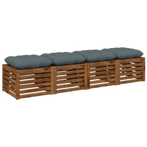  Jastučići za sjedenje VIANEN 4 kom. 100% poliester Plava - Plava 45 x 45 x 12 cm Slike