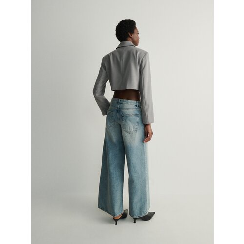Reserved - LADIES` JACKET - light grey Slike