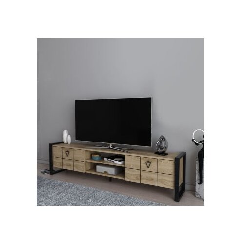 Hanah home tv polica mila oud oak black Cene
