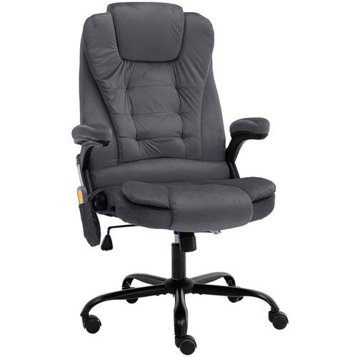 vidaXL Masažni pisarniški stol temno siv žamet, (21377684) Cene