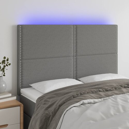  LED uzglavlje tamnosivo 144x5x118 cm od tkanine Cijene