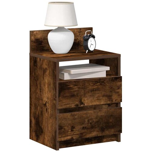 vidaXL Nočne omarice z 2 predaloma 2 kosa dimljen hrast 40x33x60 cm Cene