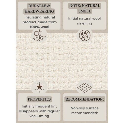 Hanse Home Kremno bela volnena preproga 200x290 cm Eloise &amp;ndash; Slike