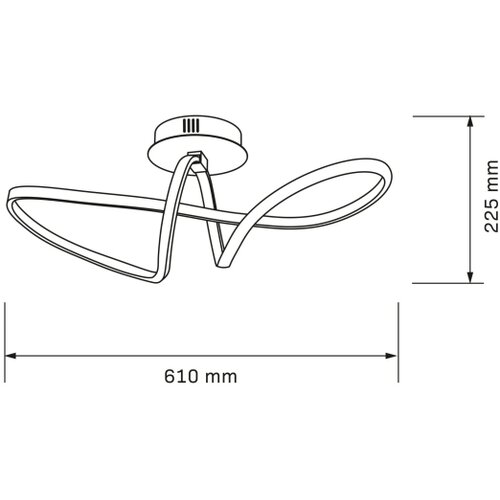  LED plafonska svetiljka FLAVIA LED/33W/230V 24x61 cm crna Slike