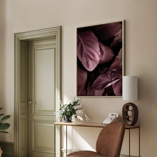  Slika - Velvet Leaves (1 Part) Vertical 80x120 Slike