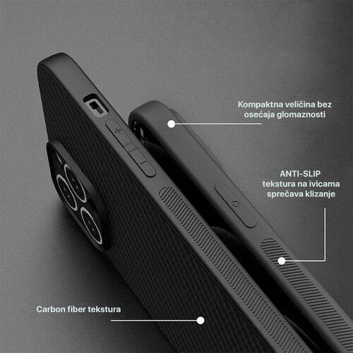  Maska za Tecno Spark 8C/ Spark 9 Carbon fiber crna Slike