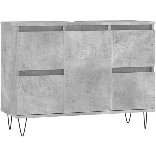 Maison Chic Kopalni&amp;scaron;ka omarica - Kopalni&amp;scaron;ki kabinet betonsko siva 80x33x60 cm inženirski les, (21794561) Slike
