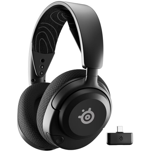 Steel Series Arctis Nova 5 brezžične igralne slu&amp;scaron;alke črne barve za PC &amp;amp; PS5 &amp;amp; Switch &amp;amp; mobilne telefone Slike
