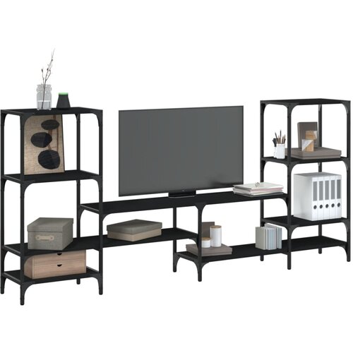  The Living Store TV omarica črna 206,5x28,5x95 cm inženirski les - TV Omarica, (21555193) Slike