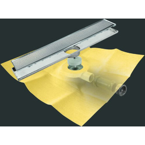 Revestech kanalica za kupatilo sa re&amp;scaron;etkom za keramiku i mikrocement i dry 50 hidroizolacionom membranom linear flat 90 mc Slike