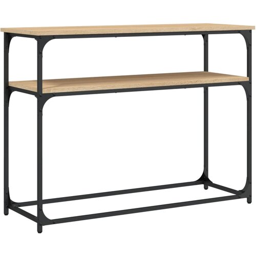 Maison Chic konzolna miza - miza ob steni sonoma hrast 100x35,5x75 cm inženirski les, (21785957) Cene