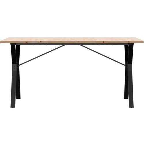  Blagovaonski stol Y-oblika 140x80x75,5 cm od borovine i čelik Slike