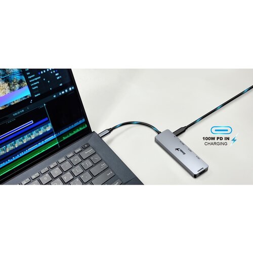 Genius UH-500 5-in-1 USB Hub srebrni Slike