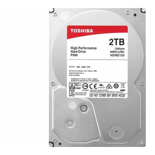 Toshiba HDD 2TB SATA3 64MB (HDWD120UZSVA)