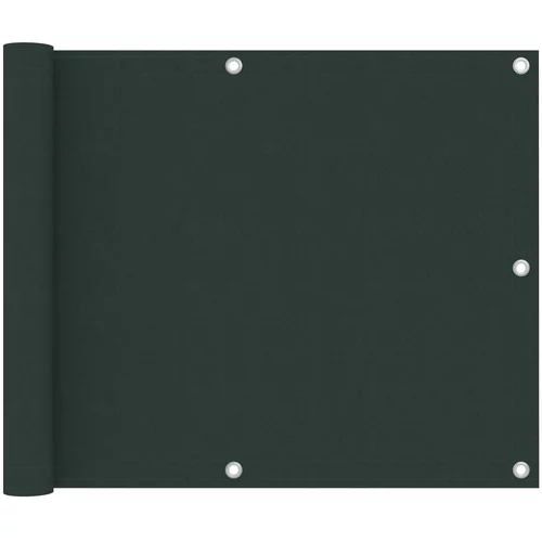 vidaXL Balkonsko platno temno zeleno 75x400 cm oksford blago, (20966965)