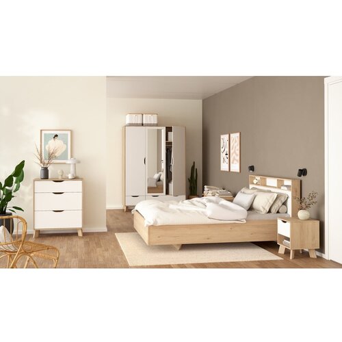Tvilum Bela/v naravni barvi komoda v hrastovem dekorju 79x92x40 cm Ikast &amp;ndash; Slike