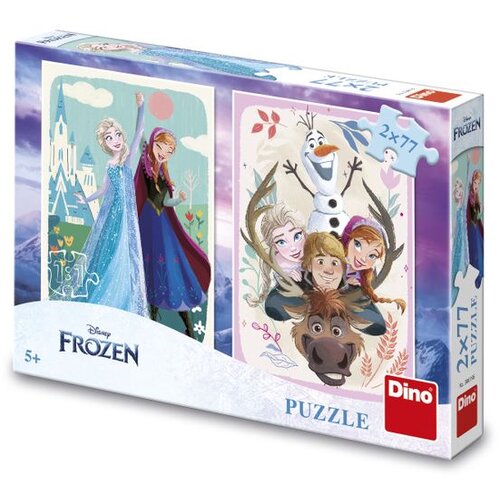 Dino Frozen: Ana i Elsa puzzle set 2x77 delova Cene