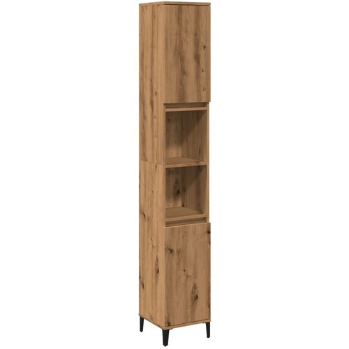 Maison Chic Kopalniška omarica - Kopalniški kabinet artisan hrast 30x30x190 cm inženirski les, (21795020) Cene