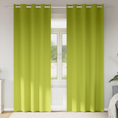 vidaXL Zavjese 2 pcs Jabukova zelena 245 x 140 cm Poliester Cene
