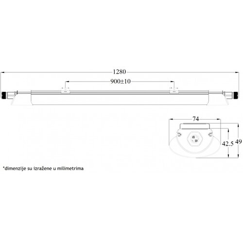 Bb Link vododiht LED slim beli LG236A 36W 6500K Slike