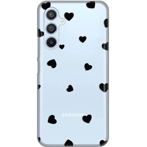 silikonska maska za Samsung A546B Galaxy A54 5G Hearts Print Skin providna Slike