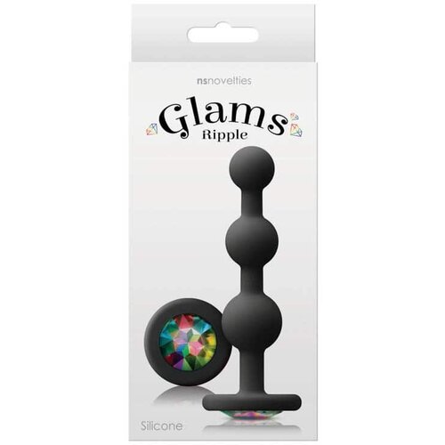 Ns Novelties Glams Ripple Rainbow Gem Black Slike