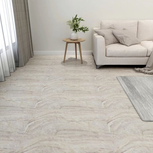 Samoljepljive podne obloge 55 kom PVC 5,11 m&amp;sup2; bež Slike