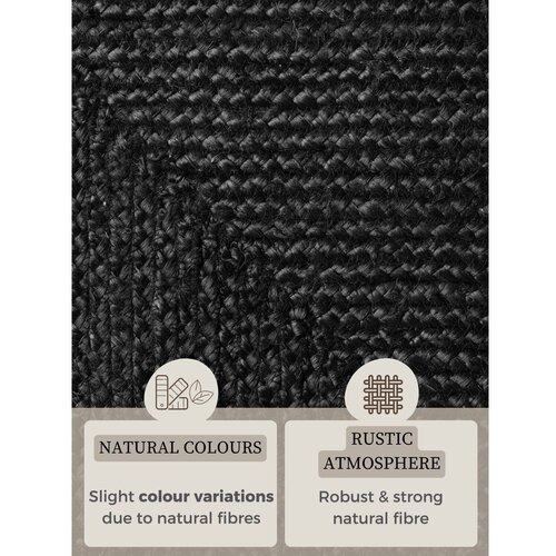 Hanse Home Črna obojestranska/ročno tkana preproga iz jute 160x230 cm Juno &amp;ndash; Slike