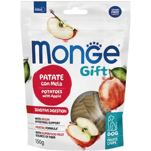 Monge gift sensitive digestion dog potatoes &amp;amp; apple - voćni čips za osetljivu digestiju (150g) Slike