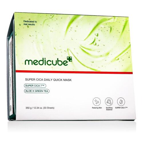 MEDICUBE Super Cica Daily Quick Mask maska za obraz za vse tipe kože 30 kos unisex Cene