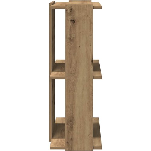  Regal za knjige s 3 razina boja hrasta 60x30x80 cm drveni Slike