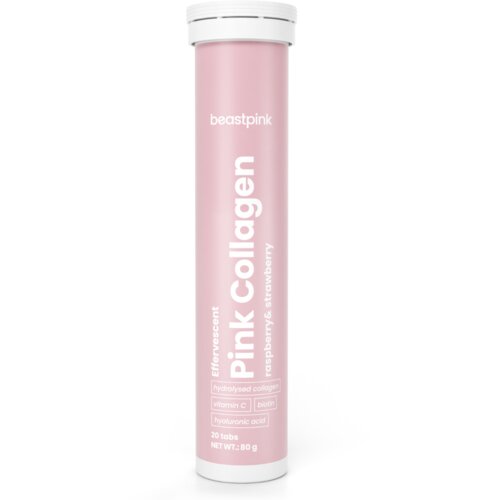 BeastPink Pink Collagen šumeće tablete jagoda malina Cene