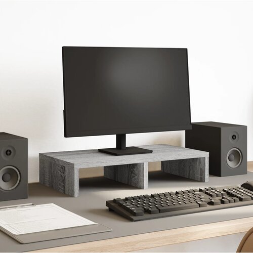 vidaXL Stalak za monitor siva boja hrasta 50 x 27 x 10 cm drveni Cijene