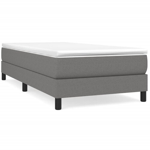 Maison Chic Box spring postelja - Vzmetna postelja z vzmetnico temno siva 90x190 cm blago SL41, (21910284) Cene