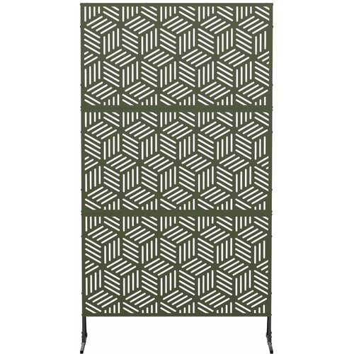  Zaslon za privatnost 100 x 50 x 180 cm Čelik Maslinastozelena Slike