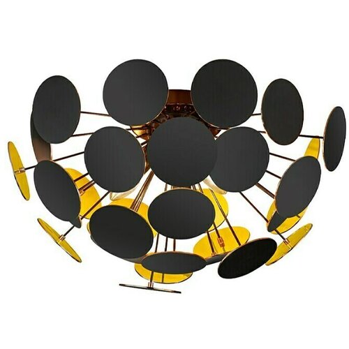  Okrugla stropna svjetiljka discalgo (40 w, Ø x v: 540 mm x 30 cm, zlatne boje, crne boje, E14) Cijene