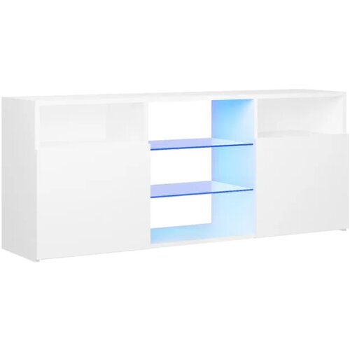 vidaXL TV omarica z LED lučkami bela 120x30x50 cm, (20912892) Cene