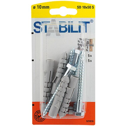 STABILIT Razcepni zidni vložki Stabilit (premer: 10 mm, dolžina: 50 mm, 5 kosov, z vijaki) Cene