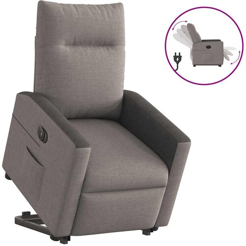 vidaXL Električni naslanjač s funkcijo vstajanja taupe blago Cene