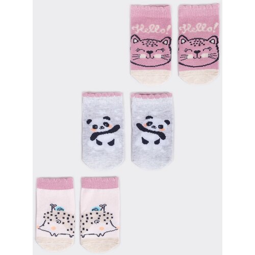 Yoclub Kids's 3Pack Baby Girl's Socks SKA-0110G-AA30-002 Slike