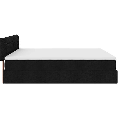 VidaXL otomanski okvir kreveta s madracima crni 200x200cm od tkanine Slike