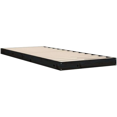  Za krevet od masivne borovine crni 75x190 cm 2FT6 mali Slike